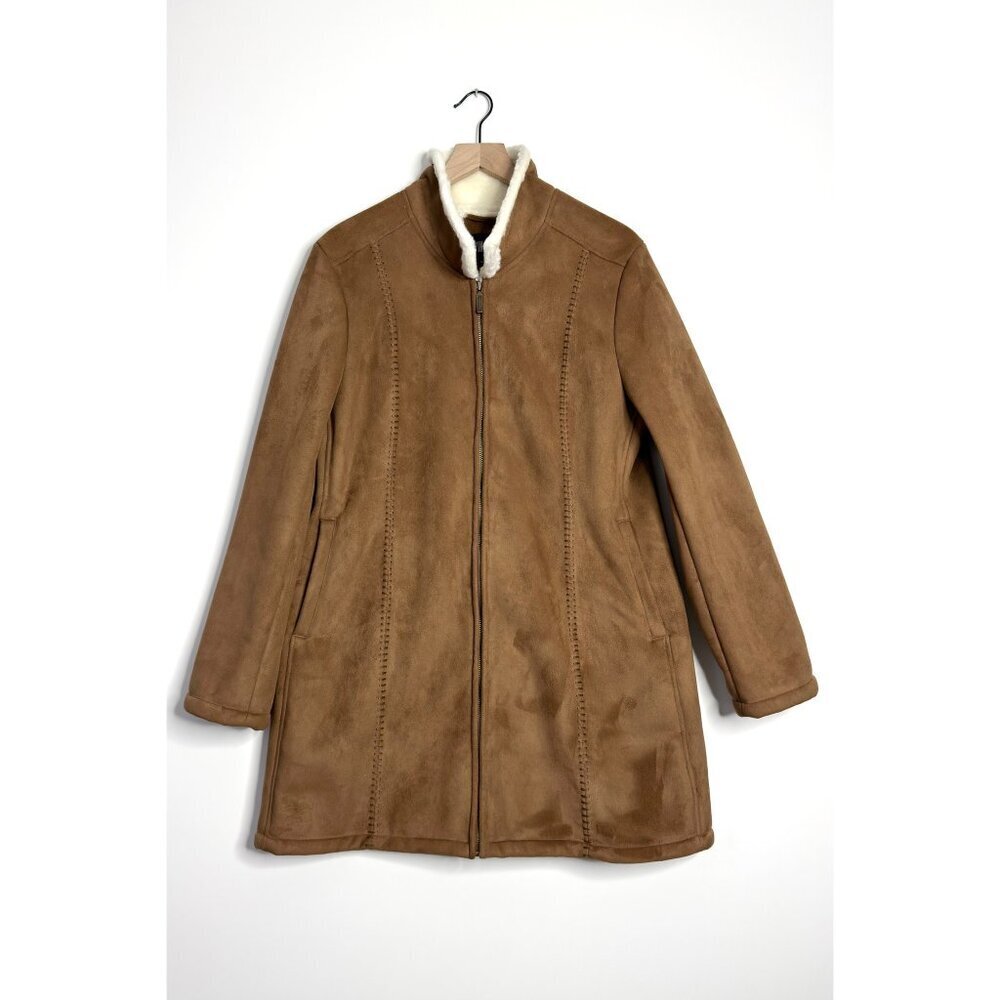 MARVIN RICHARDS Faux Suede Full Zip Coat